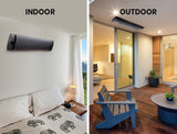 2 x BIO 2400W Outdoor Strip Heater, Electric Radiant Slimline Heat Bar Panel, 15A Plug - Decor Delight Aus