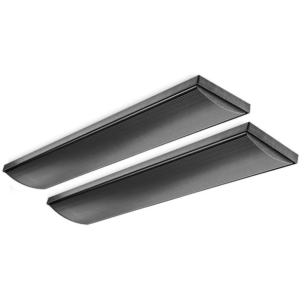 2 x BIO 2400W Outdoor Strip Heater, Radiant Electric Slimline Heat Bar Panel, 15A Plug - Decor Delight Aus