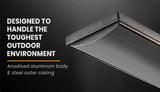 2 x BIO 2400W Outdoor Strip Heater, Radiant Electric Slimline Heat Bar Panel, 15A Plug - Decor Delight Aus