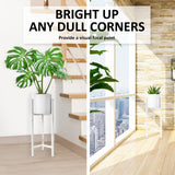 2 x Plant Display Stand - White - Decor Delight Aus