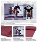 Adidas Premium Yoga Mat 5mm Exercise Training Floor Gym Fitness Pilates - Mystery Ruby - Decor Delight Aus