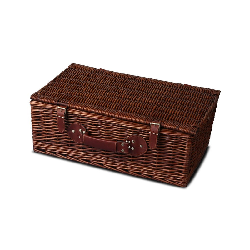 Alfresco 4 Person Picnic Basket Set Insulated Blanket Storage Bag - Decor Delight Aus