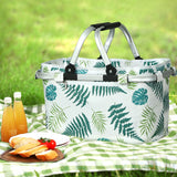 Alfresco Picnic Basket Folding Bag Hamper Insulated Food Storage - Decor Delight Aus