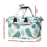 Alfresco Picnic Basket Folding Bag Hamper Insulated Food Storage - Decor Delight Aus