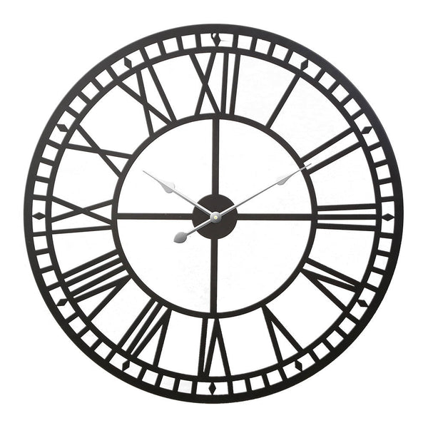 Artiss Vintage XL Clock - Metal Black - 80cm - Decor Delight Aus