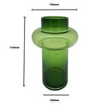 Bamboo Glass Vase - Green - Decor Delight Aus