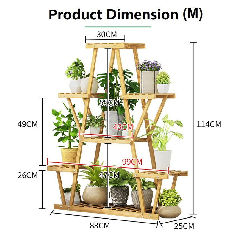 Bamboo Plant Stand - Large Star - Decor Delight Aus