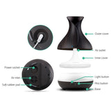 Devanti Aroma Diffuser Aromatherapy Dark Wood 400ml - Decor Delight Aus