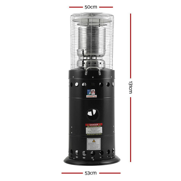 Devanti Outdoor Gas Patio Heater Black - Decor Delight Aus