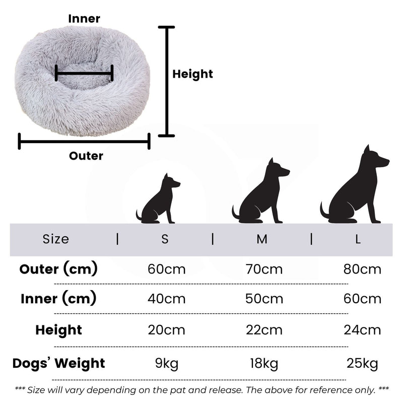 Floofi Pet Bed 60cm (Grey) - Decor Delight Aus
