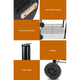 Grillz BBQ Grill 2 - In - 1 Offset Charcoal Smoker - Decor Delight Aus