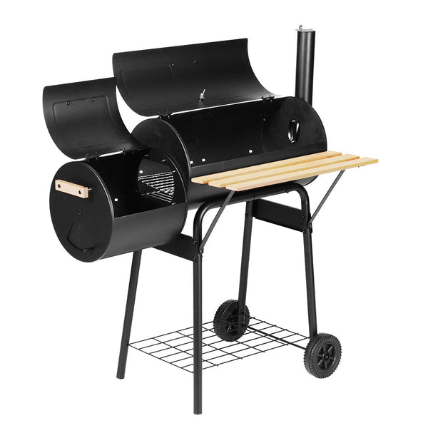 Grillz BBQ Grill 2 - In - 1 Offset Charcoal Smoker - Decor Delight Aus