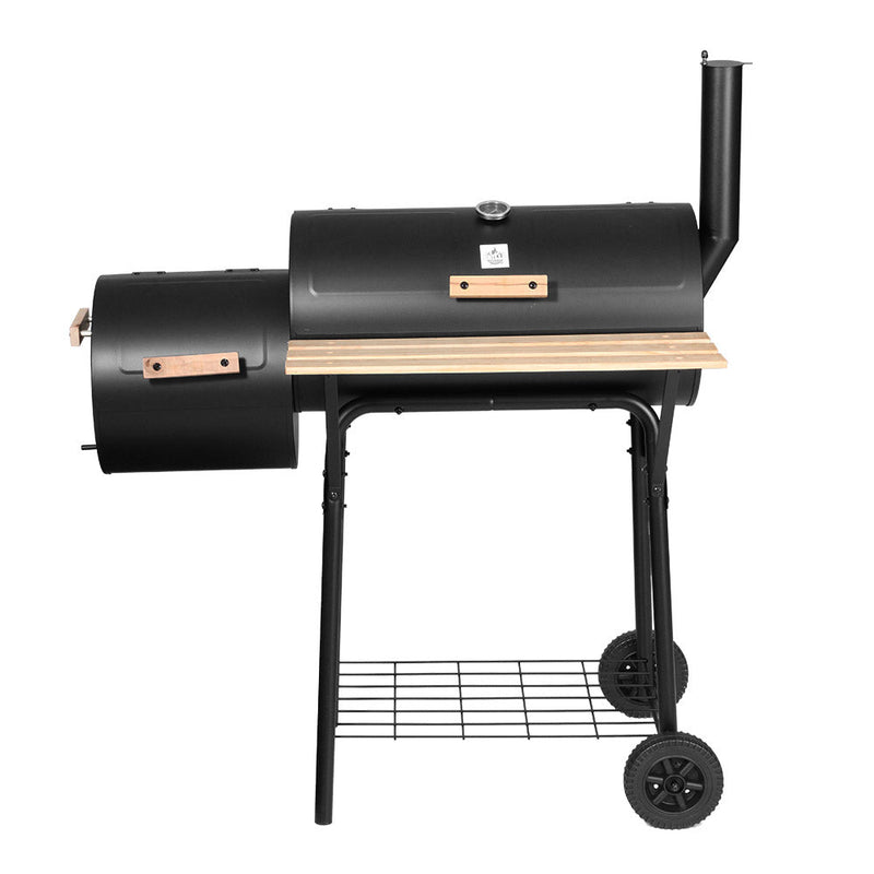Grillz BBQ Grill 2 - In - 1 Offset Charcoal Smoker - Decor Delight Aus