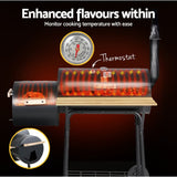Grillz BBQ Grill 2 - In - 1 Offset Charcoal Smoker - Decor Delight Aus