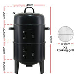 Grillz BBQ Grill 3 - In - 1 Charcoal Smoker - Decor Delight Aus