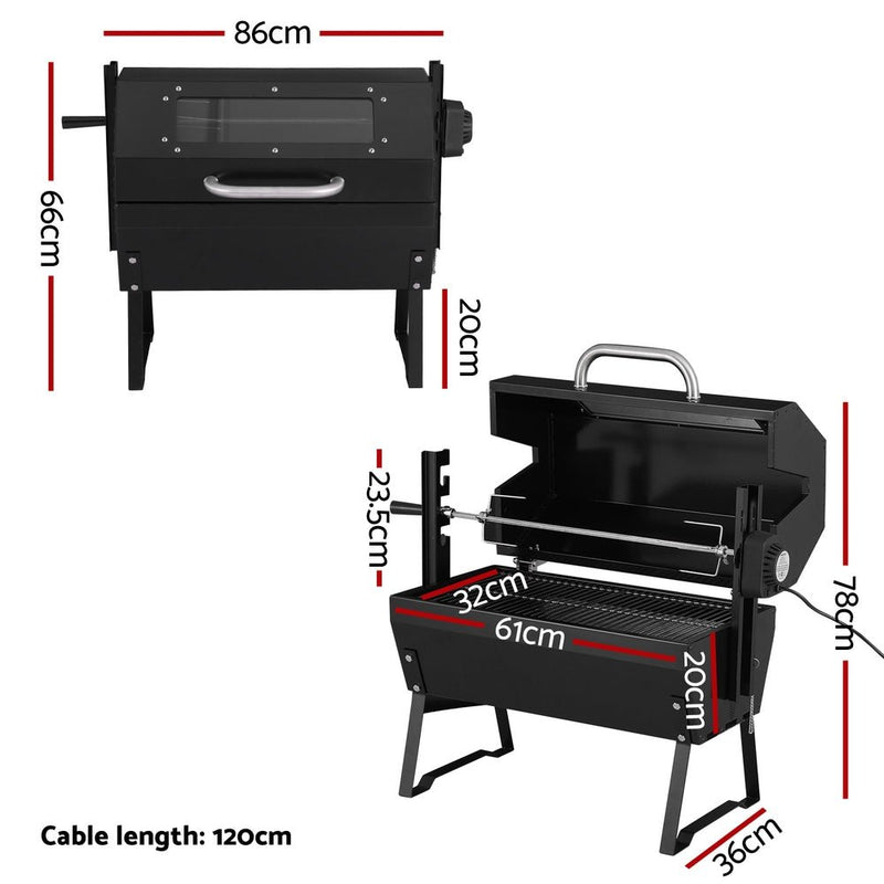 Grillz BBQ Grill Charcoal Electric Smoker Roaster - Decor Delight Aus