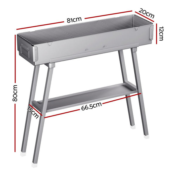 Grillz BBQ Grill Charcoal Smoker Barbecue Portable - Decor Delight Aus