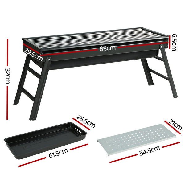 Grillz BBQ Grill Charcoal Smoker Foldable - Decor Delight Aus