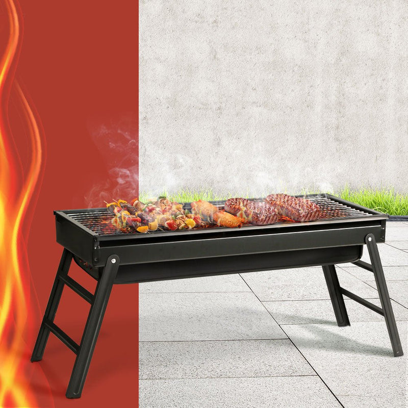 Grillz BBQ Grill Charcoal Smoker Foldable - Decor Delight Aus