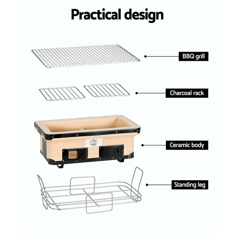Grillz BBQ Grill Tabletop Charcoal Smoker - Decor Delight Aus