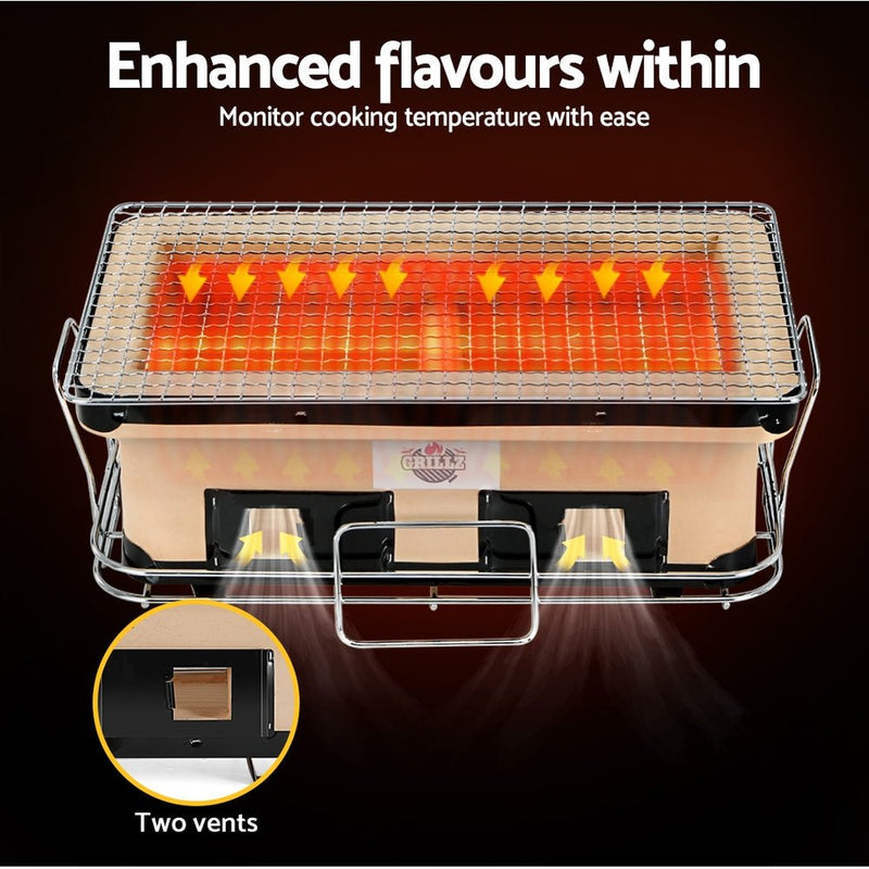 Grillz BBQ Grill Tabletop Charcoal Smoker - Decor Delight Aus