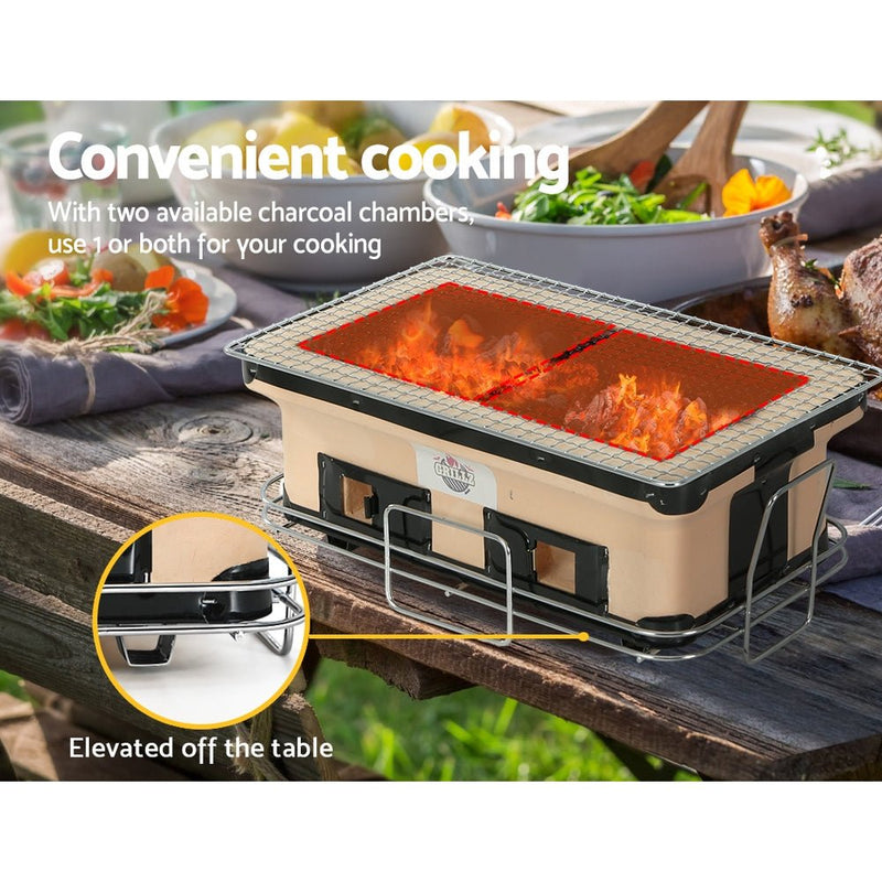 Grillz BBQ Grill Tabletop Charcoal Smoker - Decor Delight Aus