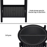 Grillz Fire Pit BBQ Grill 2 - in - 1 Outdoor - Decor Delight Aus