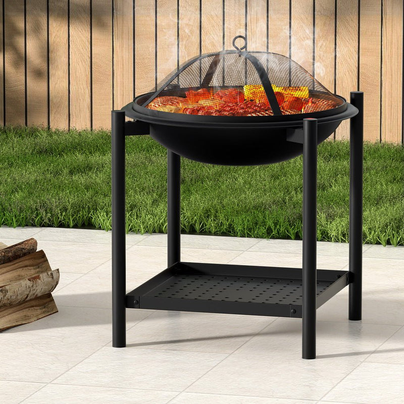 Grillz Fire Pit BBQ Grill 2 - in - 1 Outdoor - Decor Delight Aus