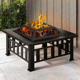Grillz Fire Pit BBQ Grill 2 - In - 1 Table - Decor Delight Aus