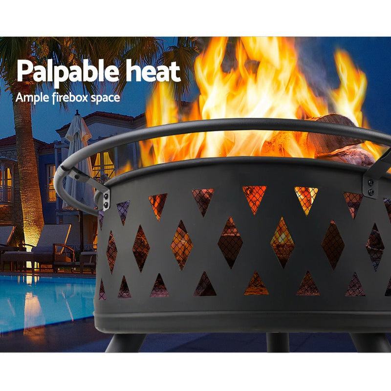Grillz Fire Pit BBQ Grill 82cm - Decor Delight Aus