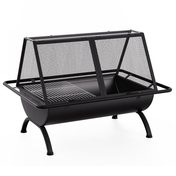 Grillz Fire Pit BBQ Grill Outdoor Fireplace Steel - Decor Delight Aus