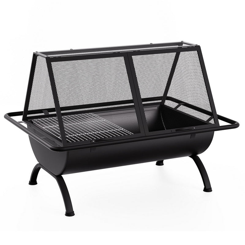 Grillz Fire Pit BBQ Grill Outdoor Fireplace Steel - Decor Delight Aus
