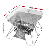 Grillz Fire Pit BBQ Grill with Carry Bag Portable - Decor Delight Aus