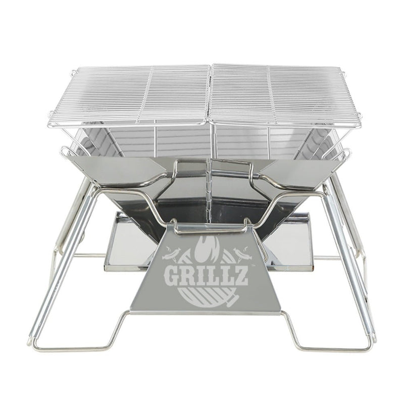 Grillz Fire Pit BBQ Grill with Carry Bag Portable - Decor Delight Aus