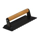 Heavy Duty Rectangular Cast Iron Grill Burger Press Pre - Seasoned Steak Griddle BBQ Grilling - Decor Delight Aus