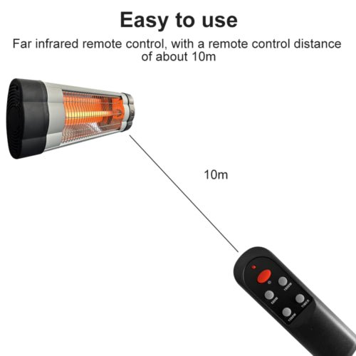 Infrared Electric Wall Heater Patio Bathroom Heat Waterproof Strip with Remote - Decor Delight Aus