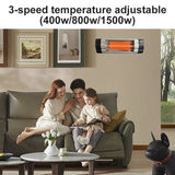 Infrared Electric Wall Heater Patio Bathroom Heat Waterproof Strip with Remote - Decor Delight Aus