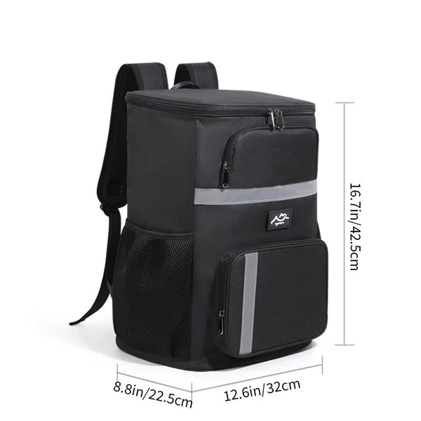 Insulated Cooler Backpack - Portable Outdoor Picnic and Beverage Bag with Bottle Opener (Black) - Decor Delight Aus