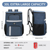 Insulated Cooler Backpack - Portable Outdoor Picnic and Beverage Bag with Bottle Opener (Gray) - Decor Delight Aus