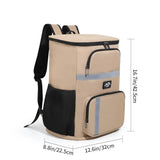 Insulated Cooler Backpack - Portable Outdoor Picnic and Beverage Bag with Bottle Opener (Khaki) - Decor Delight Aus