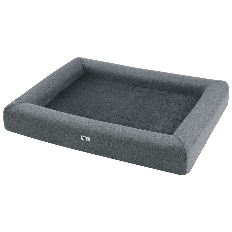 i.Pet Pet Bed Dog Cat Large Calming Soft Sofa Cushion Egg Crate Washable Grey - Decor Delight Aus