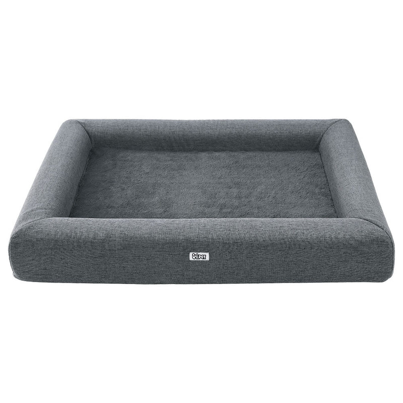 i.Pet Pet Bed Dog Cat Large Calming Soft Sofa Cushion Egg Crate Washable Grey - Decor Delight Aus