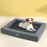 i.Pet Pet Bed Dog Cat Large Calming Soft Sofa Cushion Egg Crate Washable Grey - Decor Delight Aus
