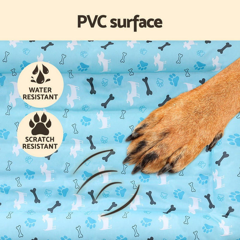 i.Pet Pet Cooling Mat Gel Dog Cat Self - cool Puppy Pad Large Bed Summer Blue - Decor Delight Aus