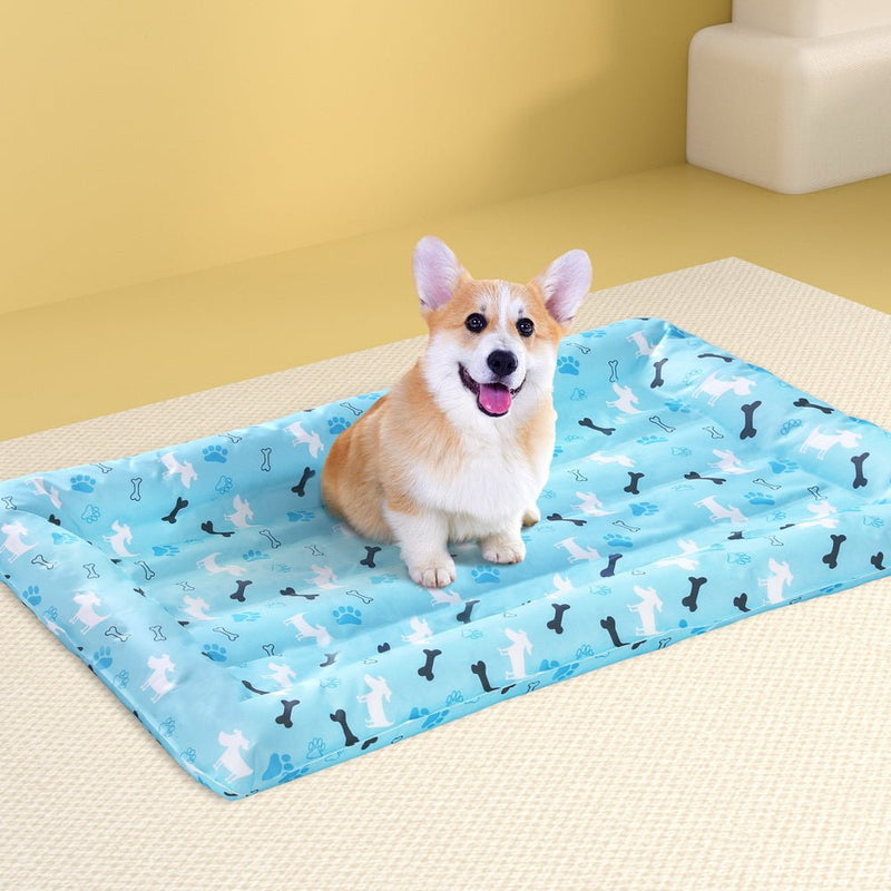 i.Pet Pet Cooling Mat Gel Dog Cat Self - cool Puppy Pad Large Bed Summer Blue - Decor Delight Aus