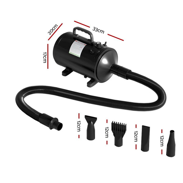 i.Pet Pet Hair Dryer Dog Cat Grooming Speed Blower Hairdryer Heater Low Noise - Decor Delight Aus