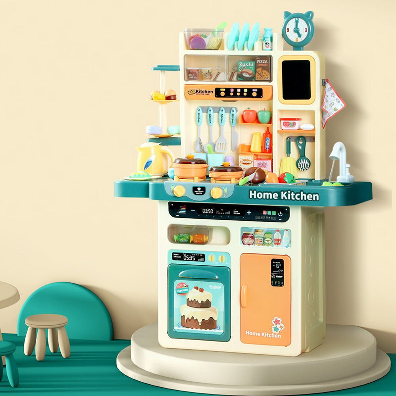 Keezi Kids Kitchen Pretend Play Set Cooking Sound Steam Light Function - Decor Delight Aus