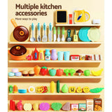 Keezi Kids Kitchen Pretend Play Set Cooking Sound Steam Light Function - Decor Delight Aus