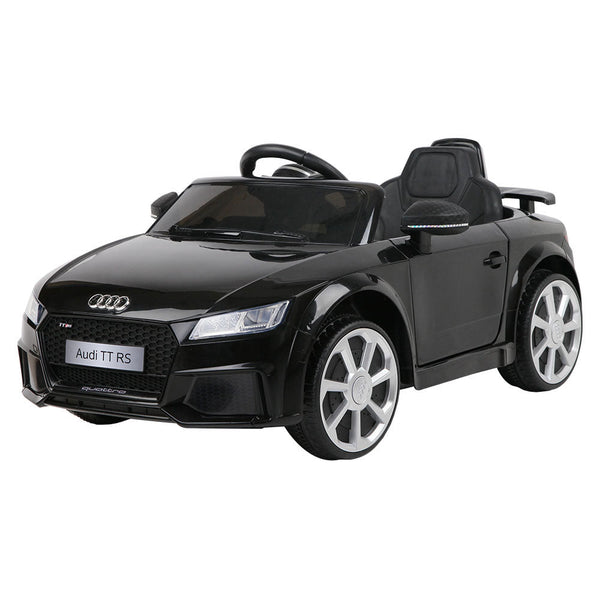 Kids Electric Ride On Car Audi Licensed TTRS Toy Cars Remote 12V Battery Black - Decor Delight Aus