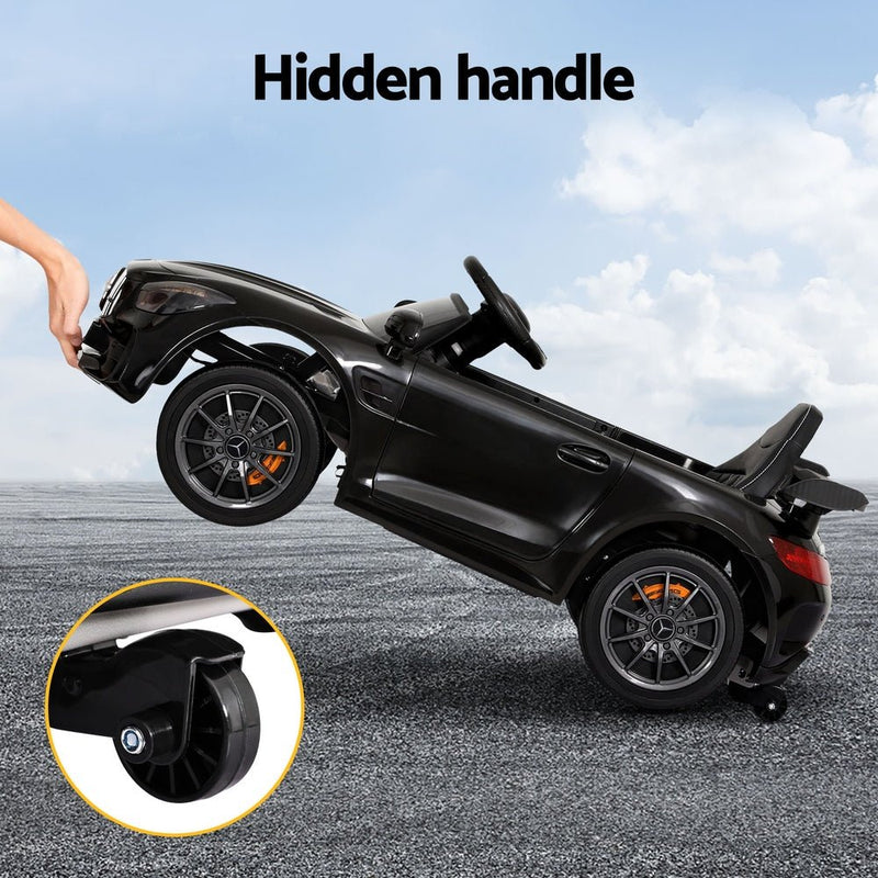 Kids Electric Ride On Car Mercedes - Benz AMG GTR Licensed Toy Cars Remote Black - Decor Delight Aus